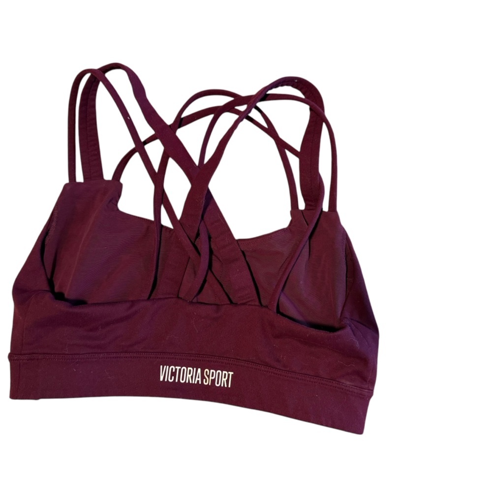 Victoria’s Secret Sport bra Maroon strappy back cross training gym yoga small